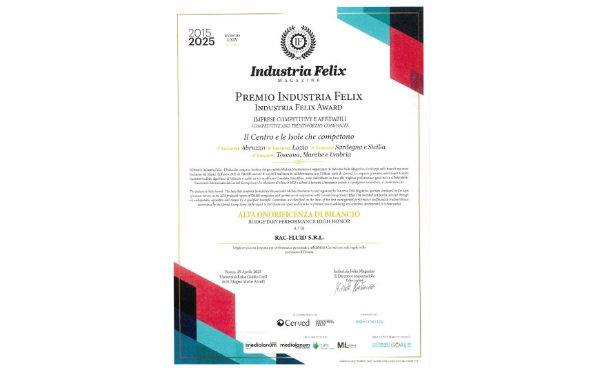 Premio Industria Felix 2025 Premio Industria Felix 2025